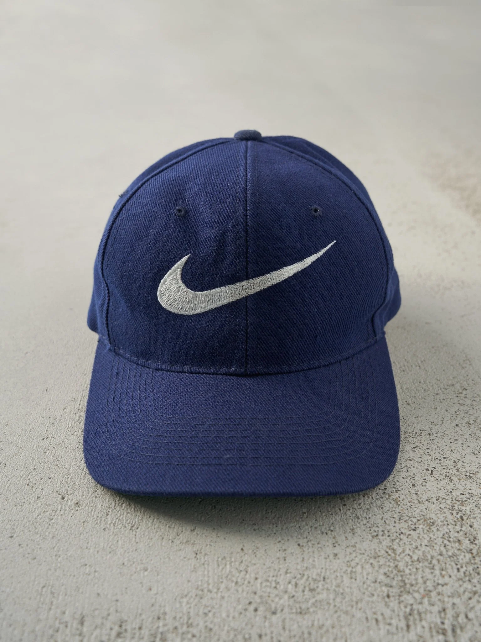 Vintage Y2K Blue Embroidered Nike Snapback Hat