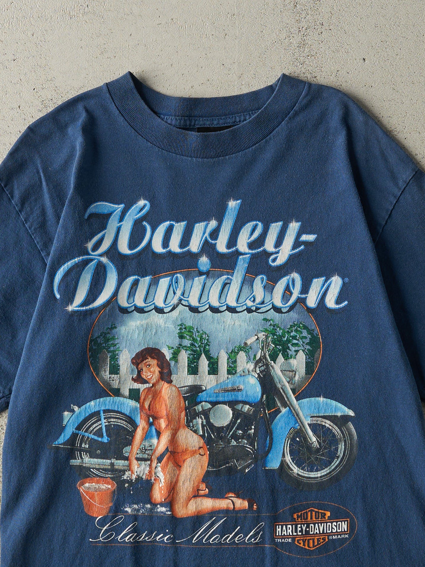 Vintage Y2K Blue Jamaica Harley Davidson Tee (S/M) - Image 3