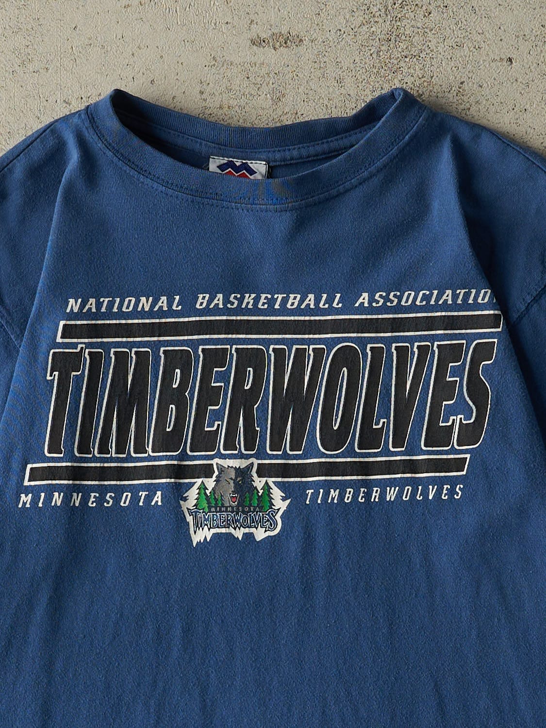 Vintage Y2K Blue Minnesota Timberwolves Tee (XS/S) - Image 2