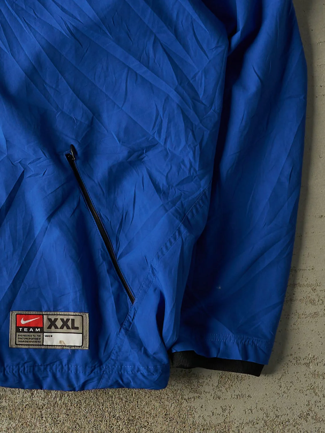 Vintage Y2K Blue Nike Duke University Quarter Zip Windbreaker Jacket (XXXL) - Image 3
