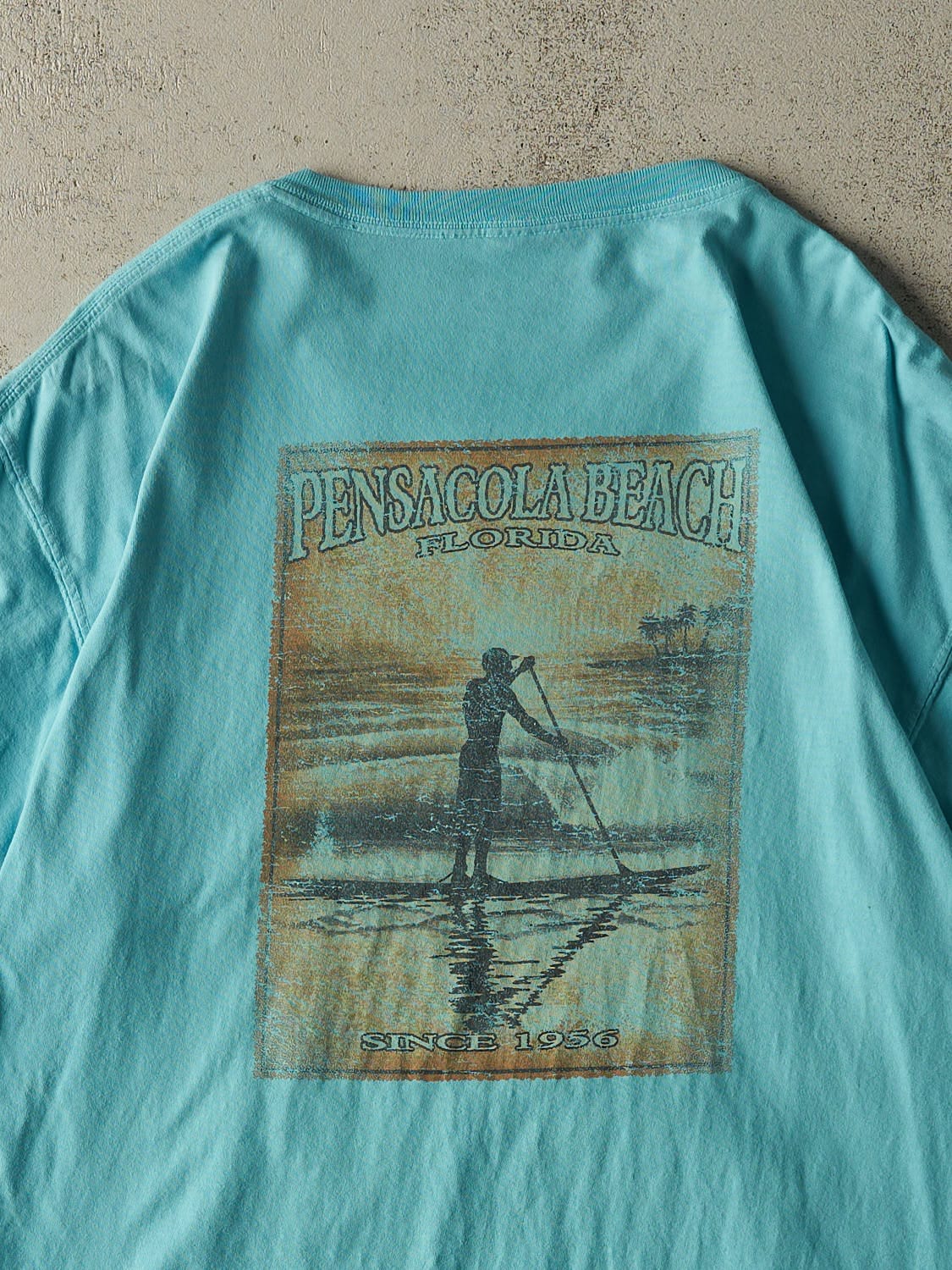 Vintage Y2K Blue Pensacola Beach FL Tee (XL/XXL) - Image 4