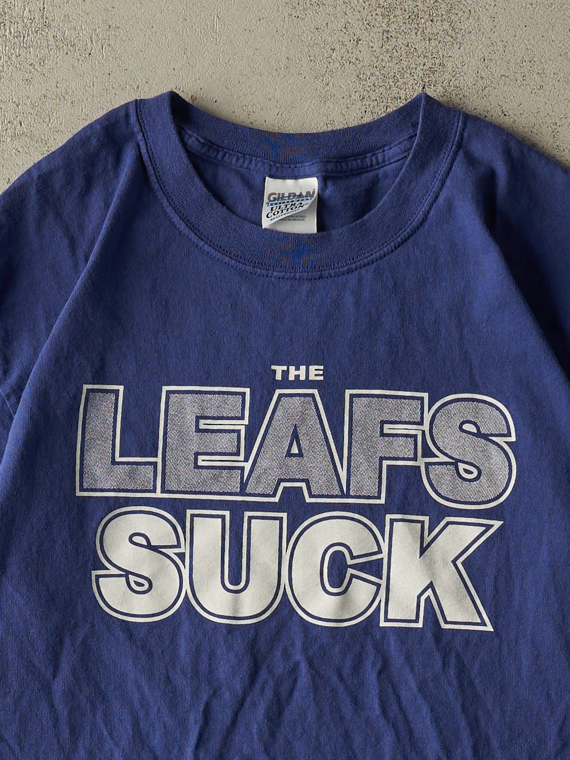 Vintage Y2K Blue "The Leafs Suck" Tee (M/L) - Image 2