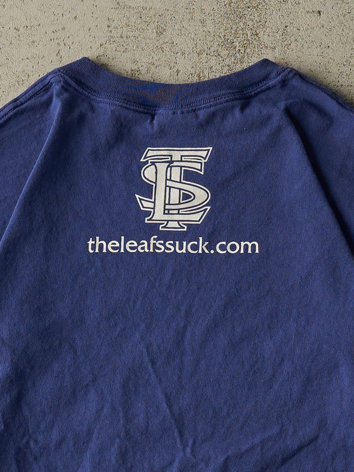 Vintage Y2K Blue "The Leafs Suck" Tee (M/L) - Image 4