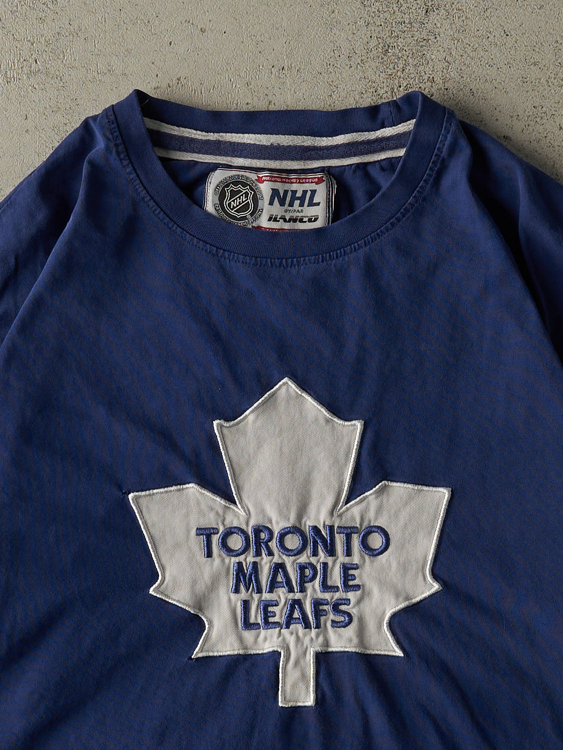 Vintage Y2K Blue Toronto Maple Leafs Embroidered Tee (L/XL) - Image 2