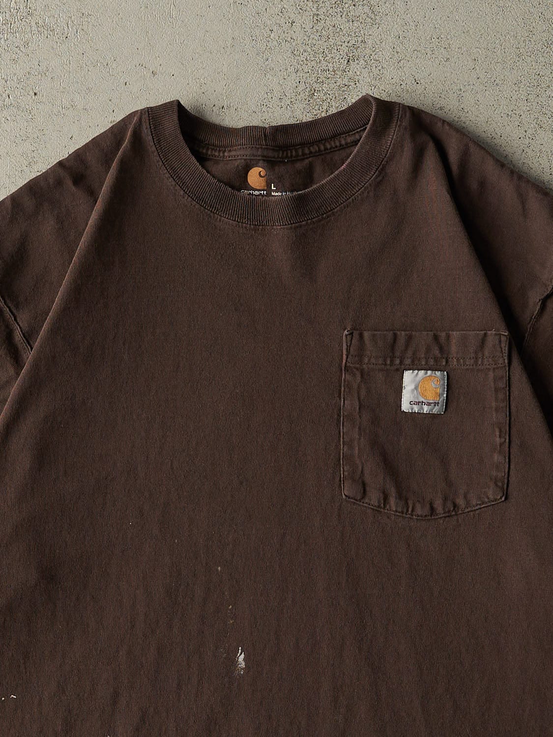 Vintage Y2K Brown Carhartt Pocket Tee (XL) - Image 2