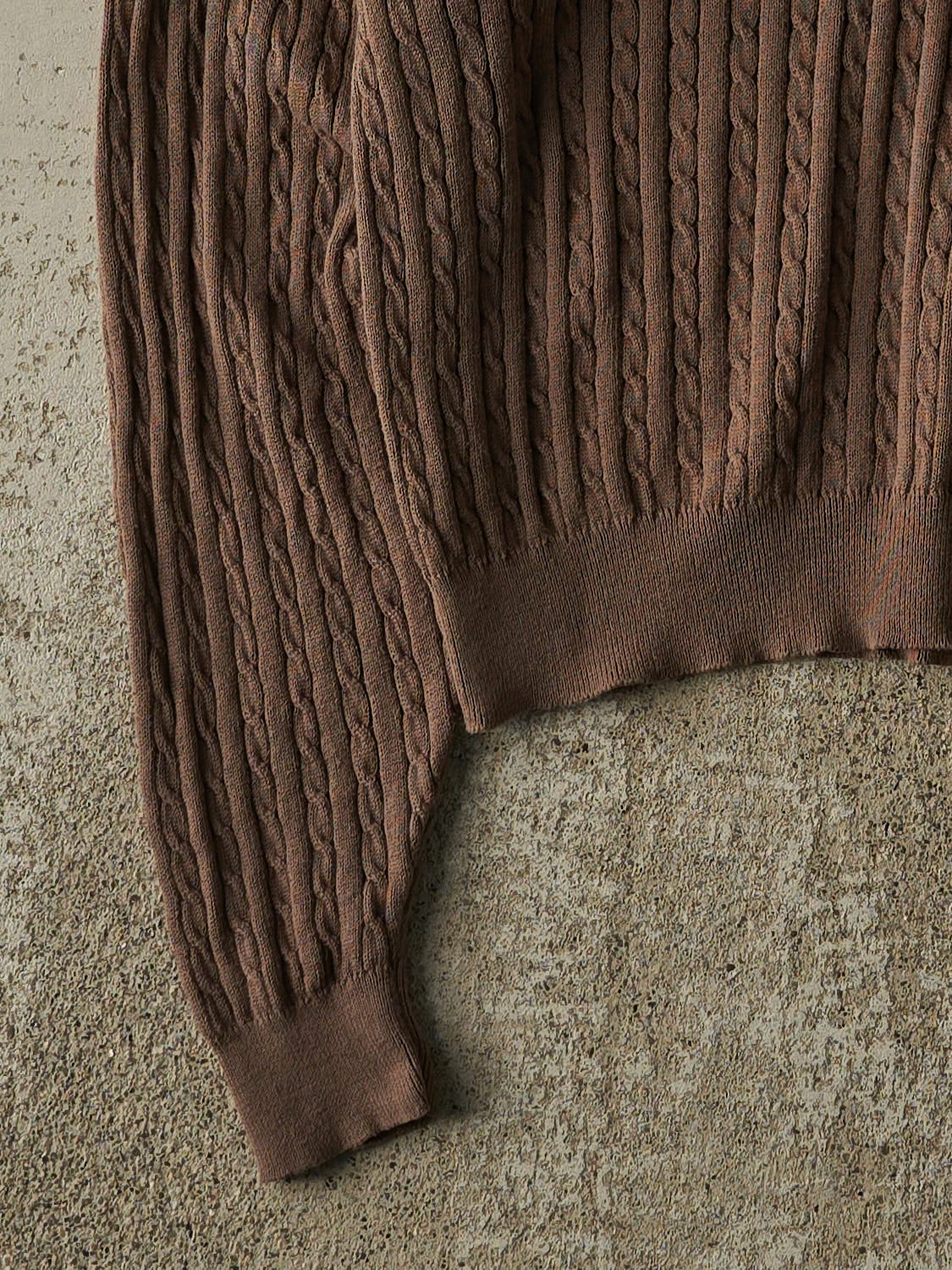 Vintage Y2K Brown Gap Cable Knit (M/L) - Image 3