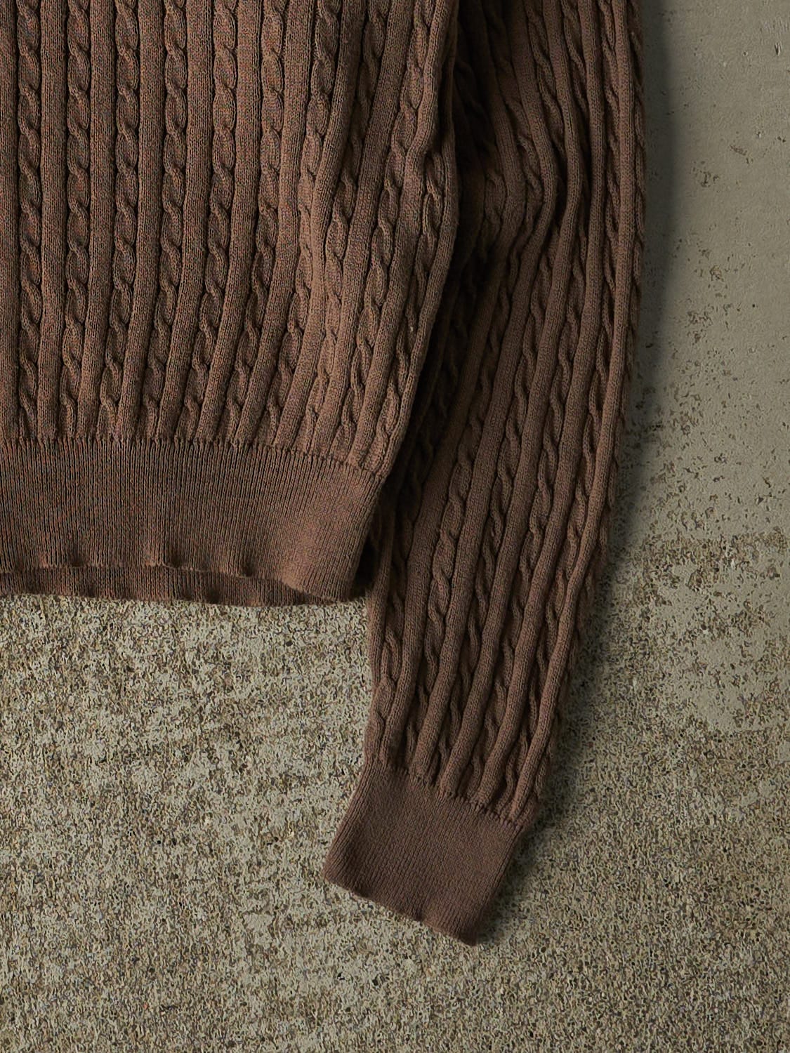 Vintage Y2K Brown Gap Cable Knit (M/L) - Image 4