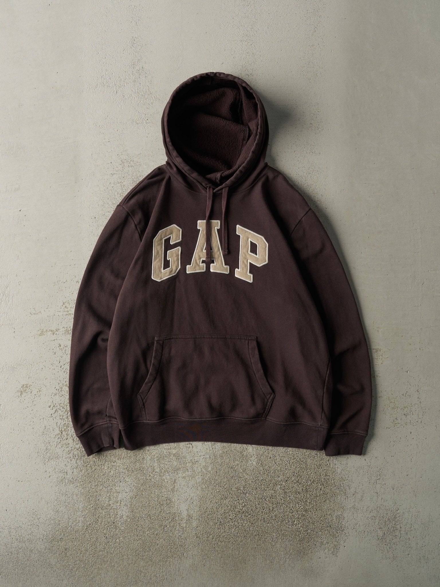 Vintage Y2K Brown Gap Embroidered Hoodie (L)