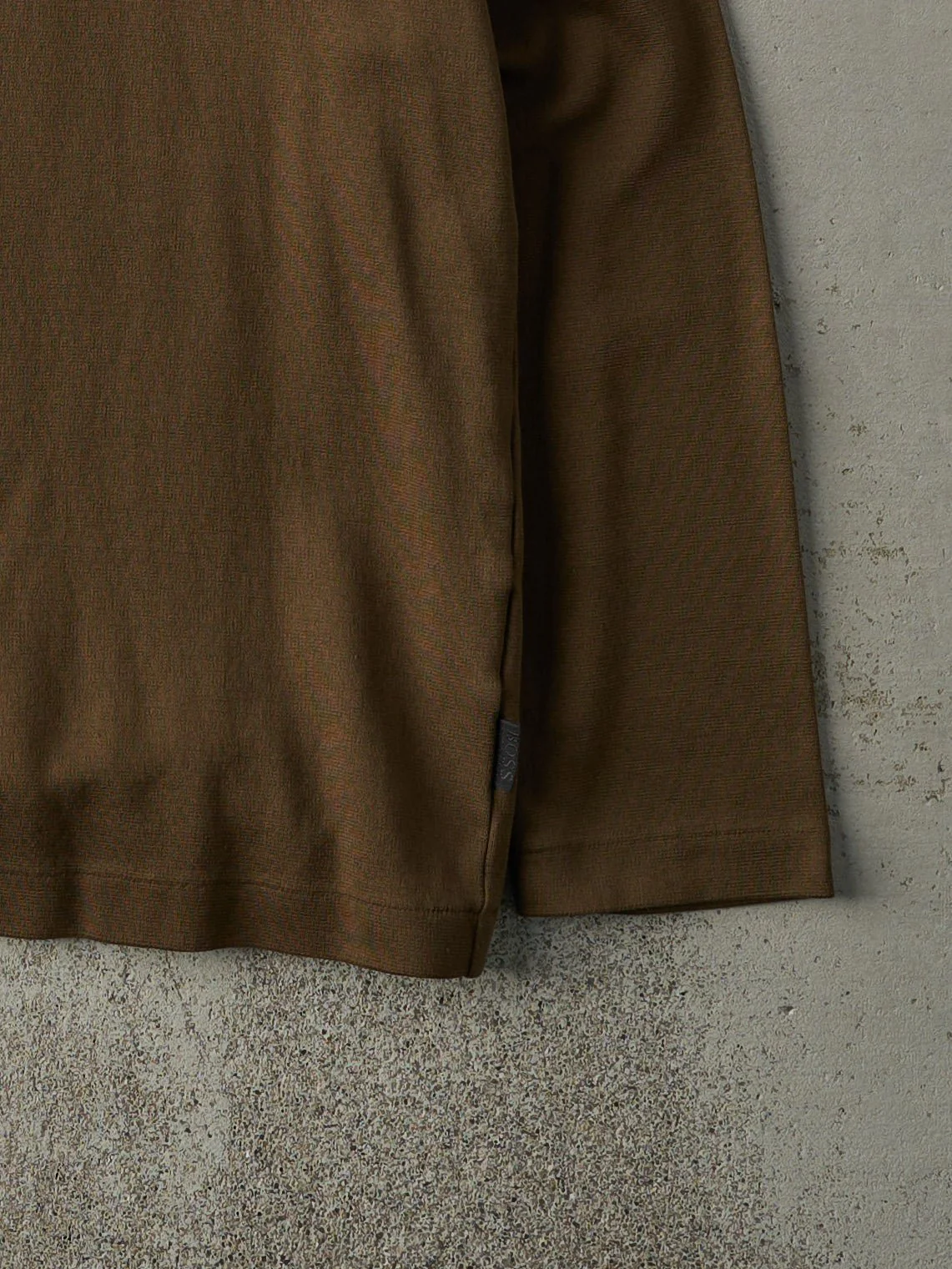 Vintage Y2K Brown Hugo Boss Blank Long Sleeve (M) - Image 3