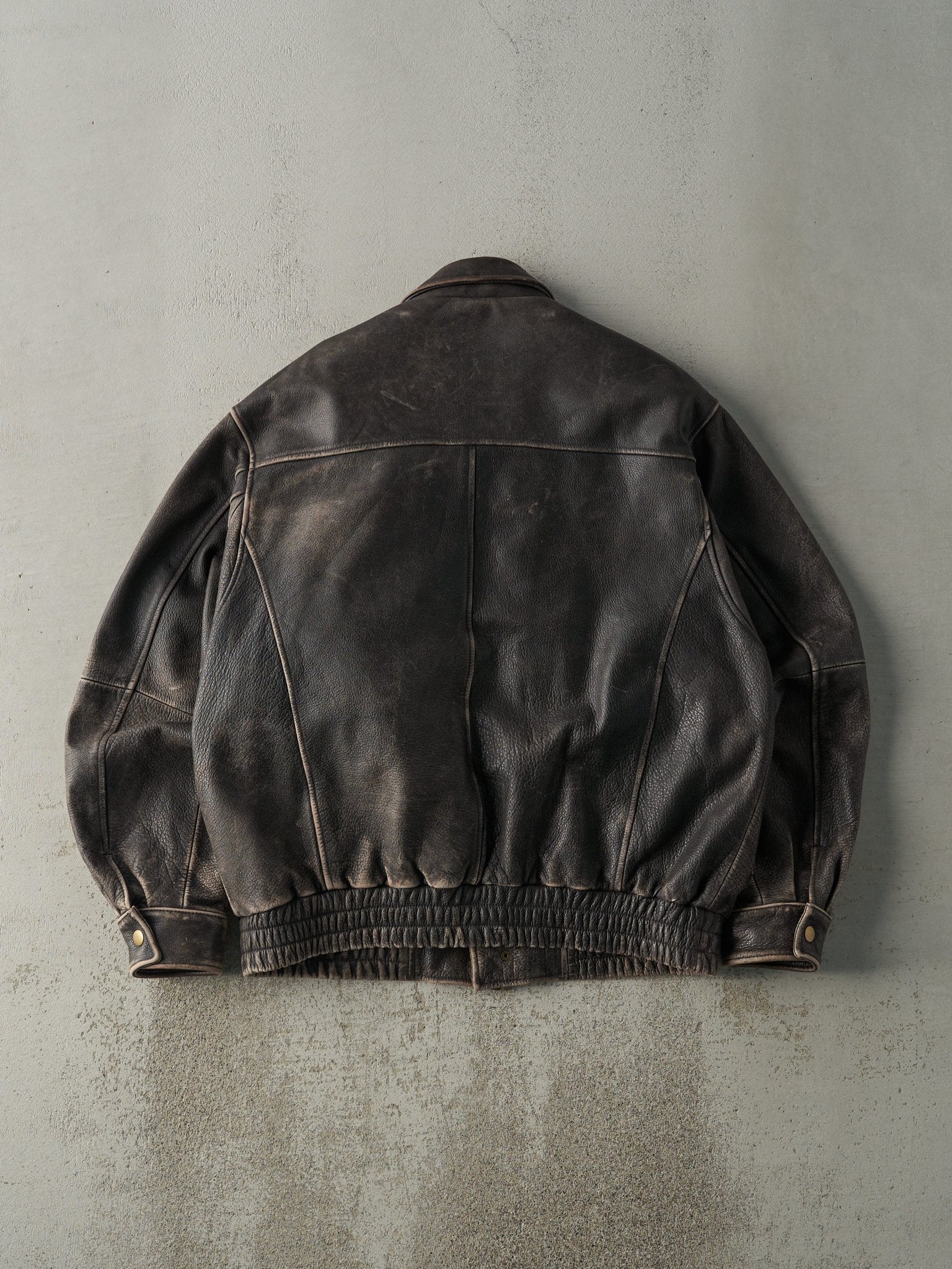 Vintage Y2K Brown Red Head Leather Jacket (XL) - Image 3