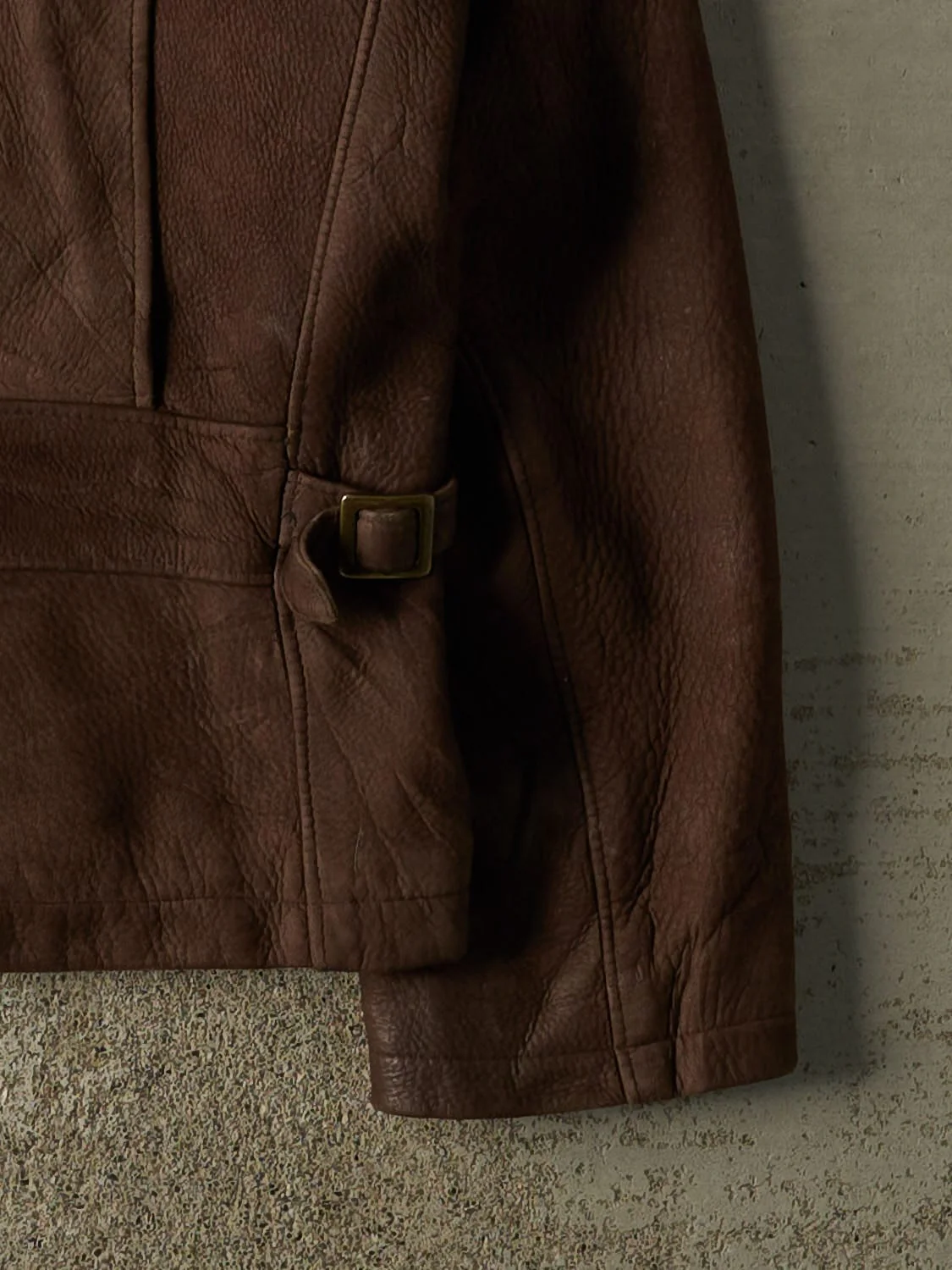 Vintage Y2K Brown Soft Leather Jacket (S/M) - Image 5