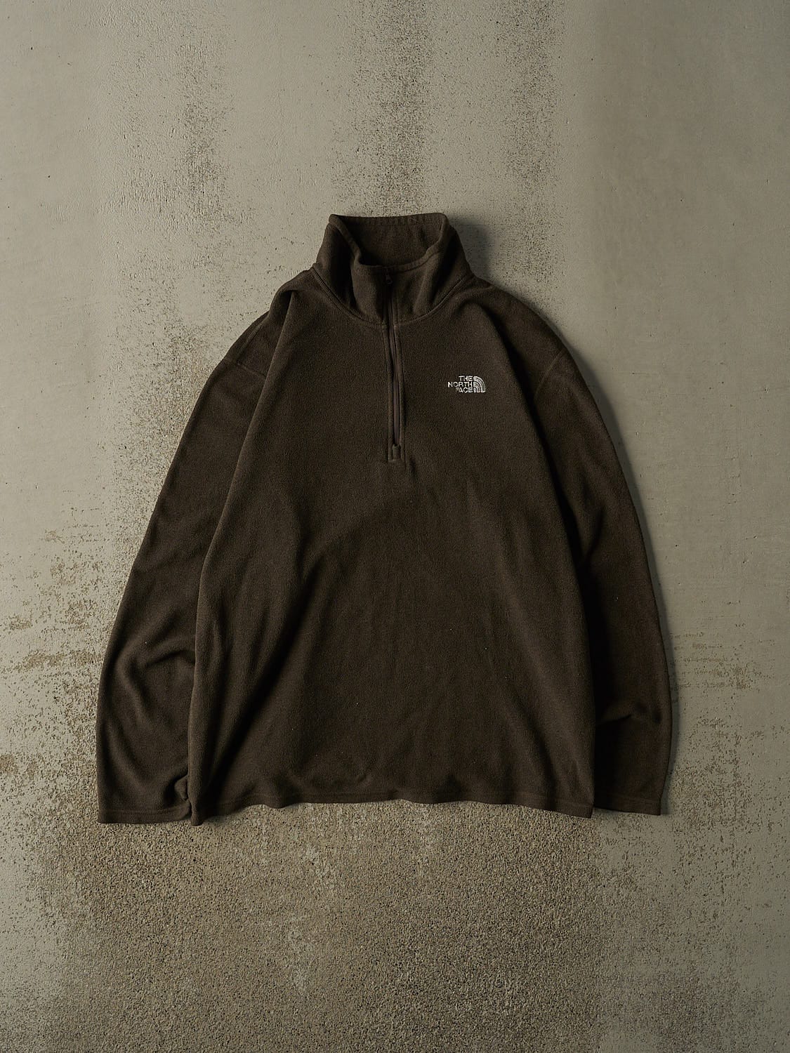 Vintage Y2K Brown The North Face Quarter Zip Fleece (L/XL)