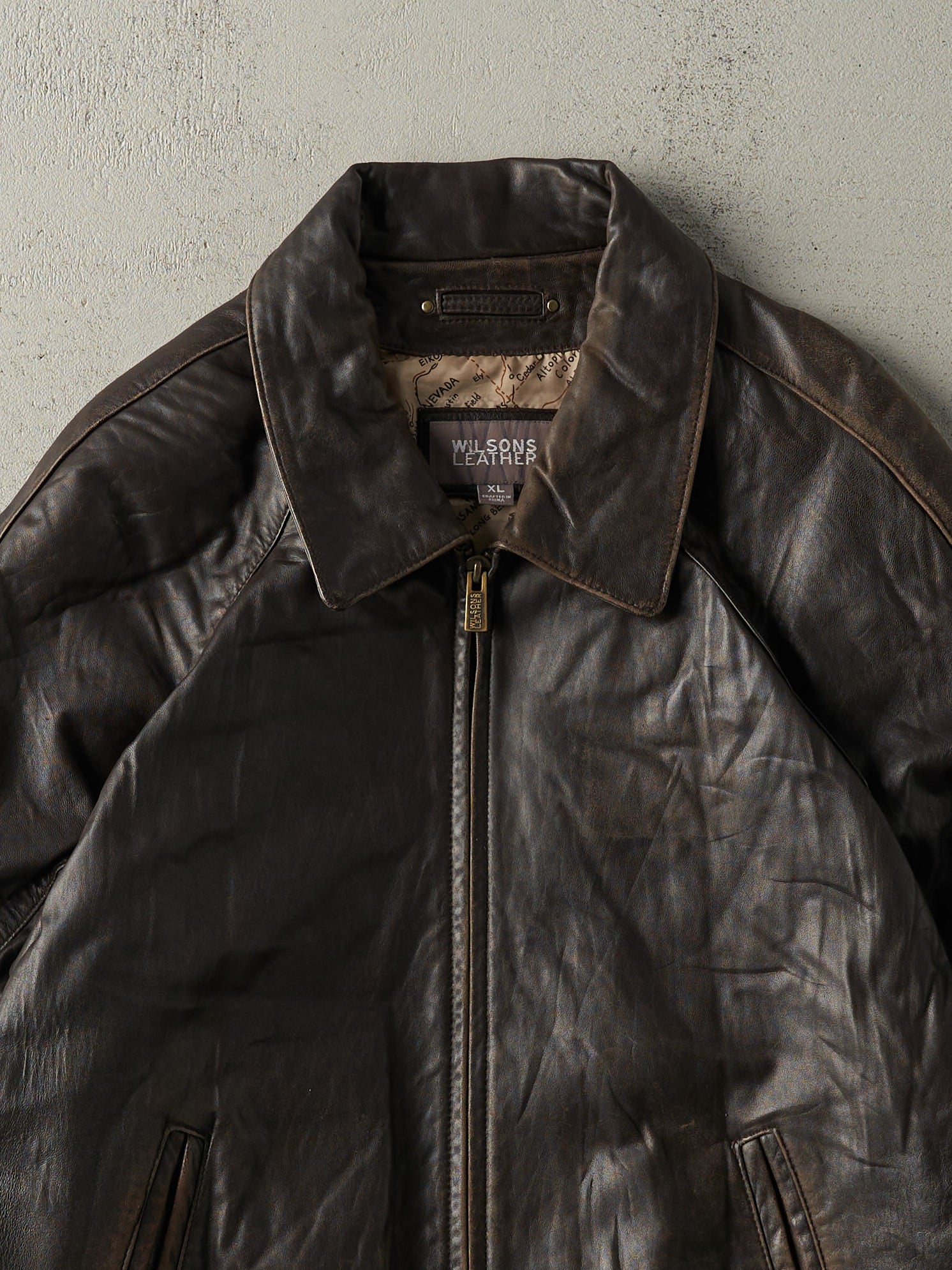 Vintage Y2K Brown Wilsons Leather Jacket (M) - Image 3
