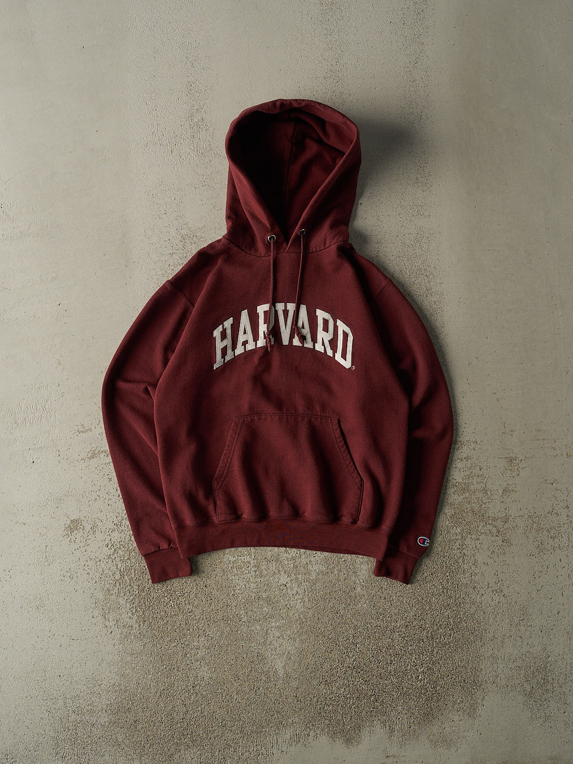 Vintage Y2K Burgundy Harvard University Champion Hoodie (S)