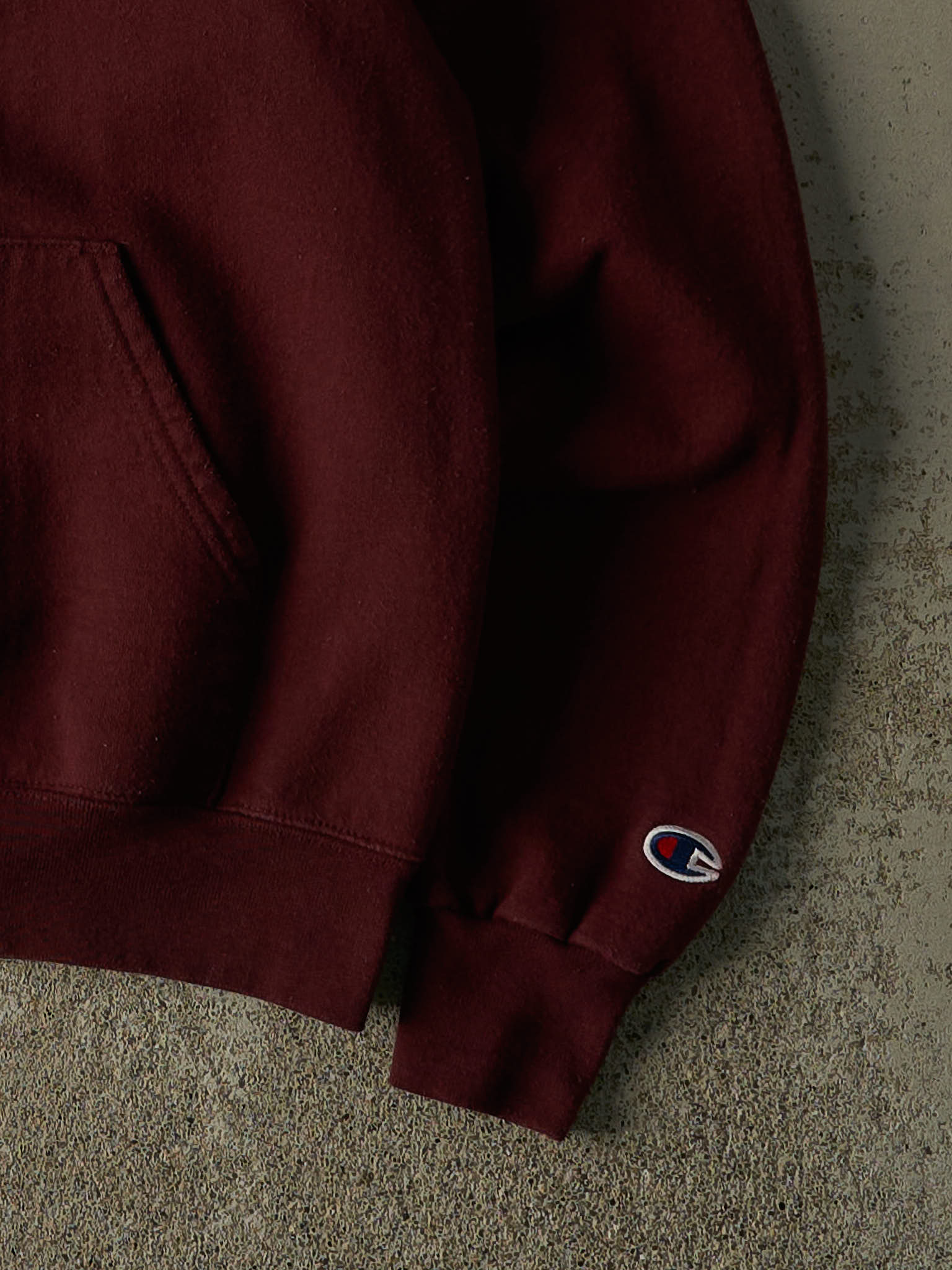 Vintage Y2K Burgundy Harvard University Embroidered Champion Hoodie (S) - Image 3