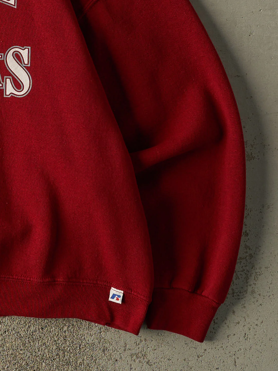 Vintage Y2K Burgundy Russell Athletic Canyon Ridge Riverhawks Boxy Crewneck (L) - Image 3