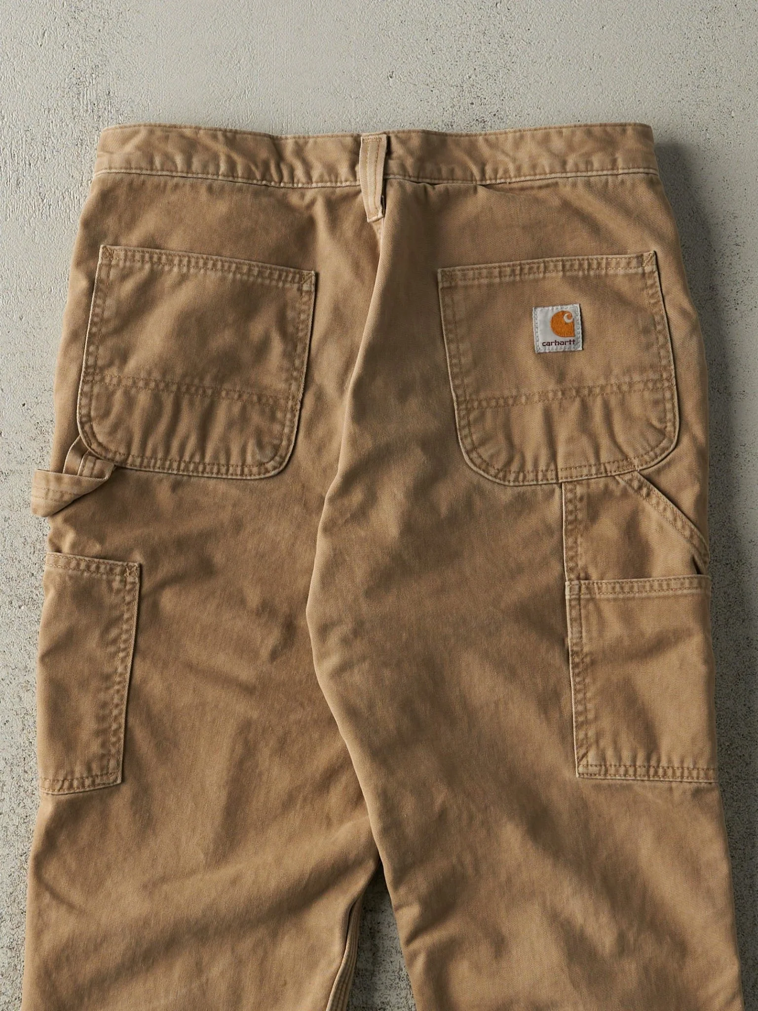 Vintage Y2K Camel Carhartt Blanket Lined Carpenter Pants (30x29.5) - Image 5