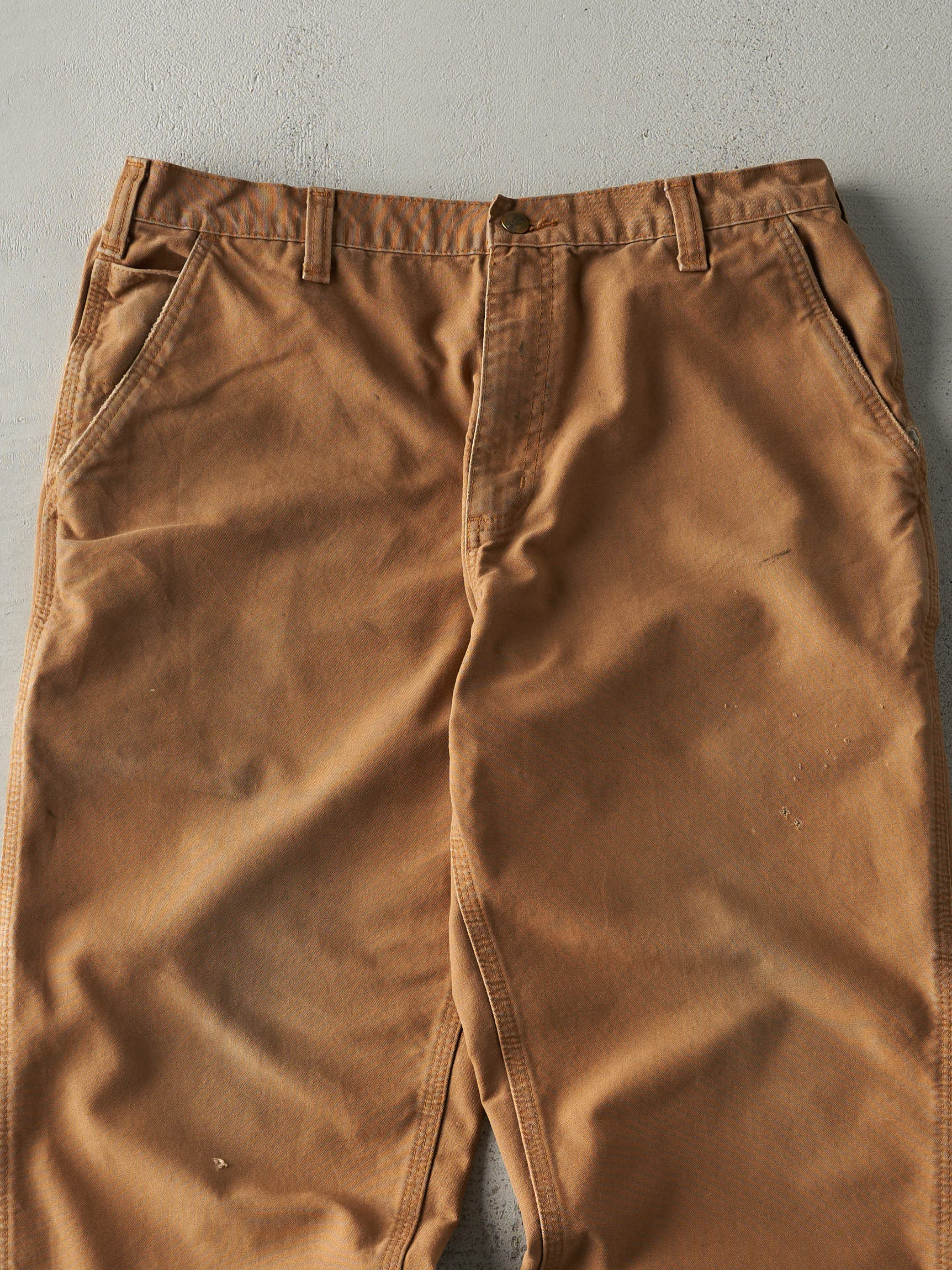 Vintage Y2K Camel Carhartt Dungaree Fit Workwear Pants (35.5x29) - Image 3