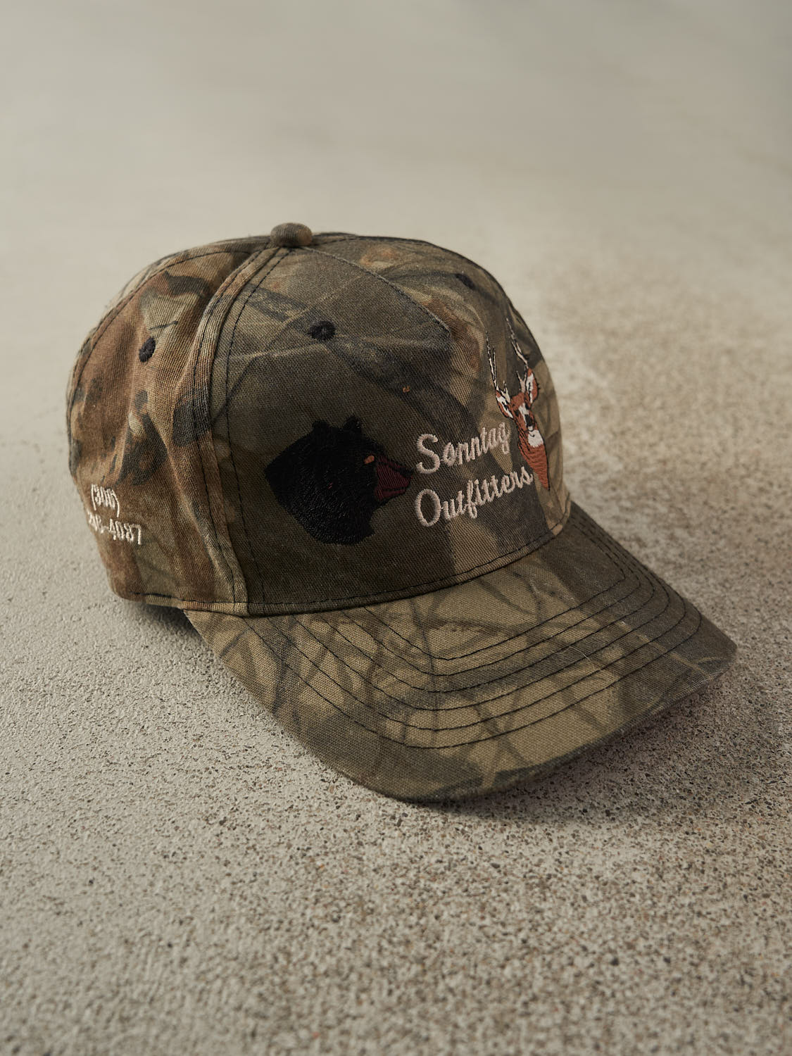 Vintage Y2K Camo Embroidered Sonntag Outfitters Strapback - Image 4