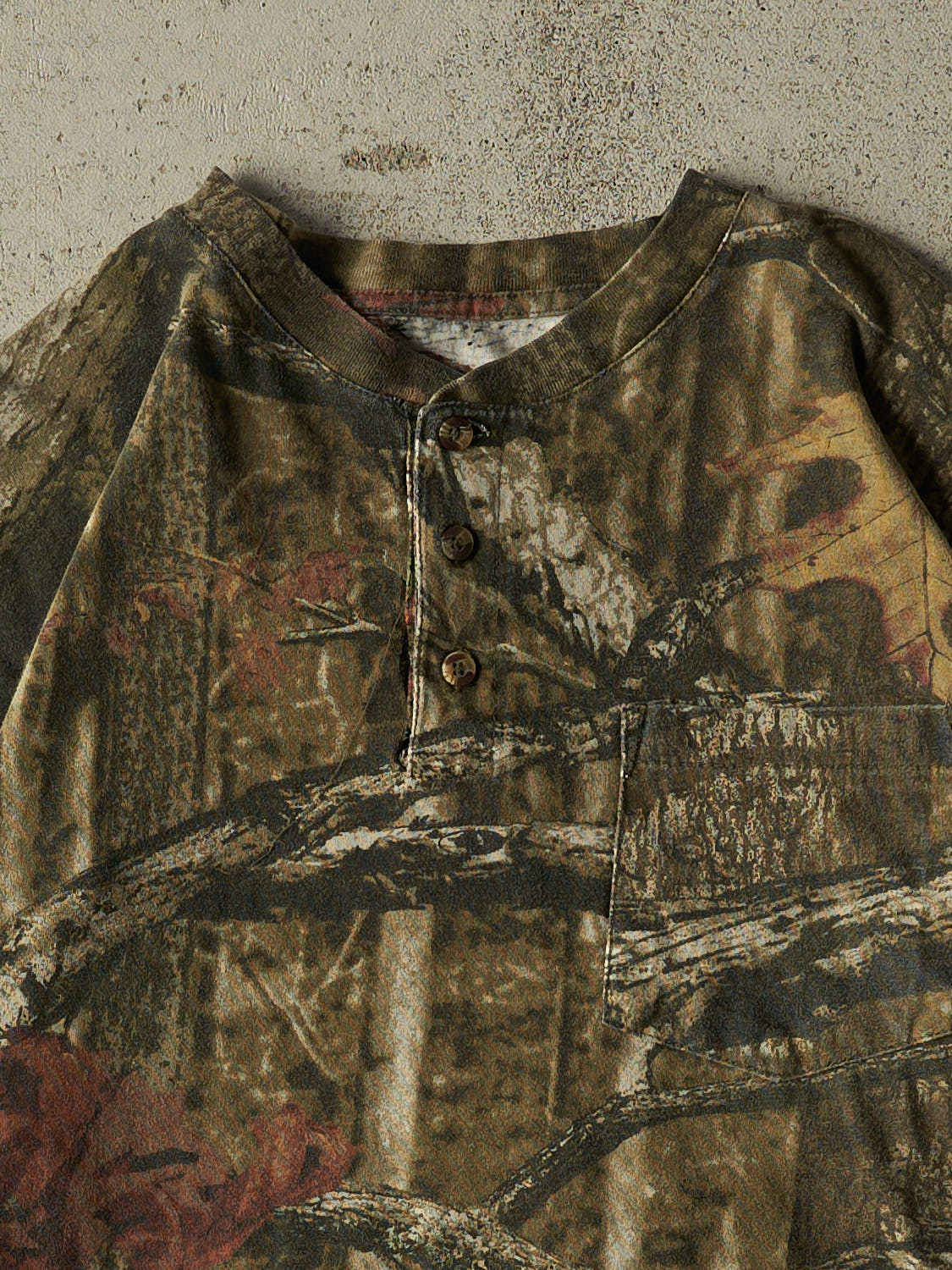 Vintage Y2K Camo Paramount x Break Up Infinity Quarter Button Long Sleeve (M/L) - Image 2