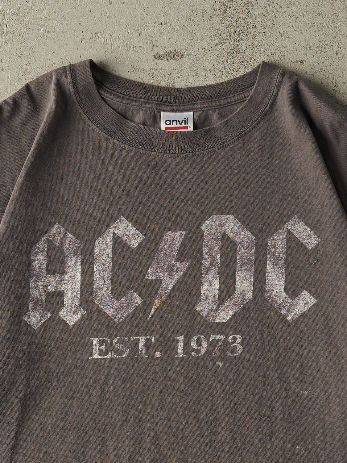 Vintage Y2K Charcoal Grey AC/DC Band Tee (L/XL) - Image 2