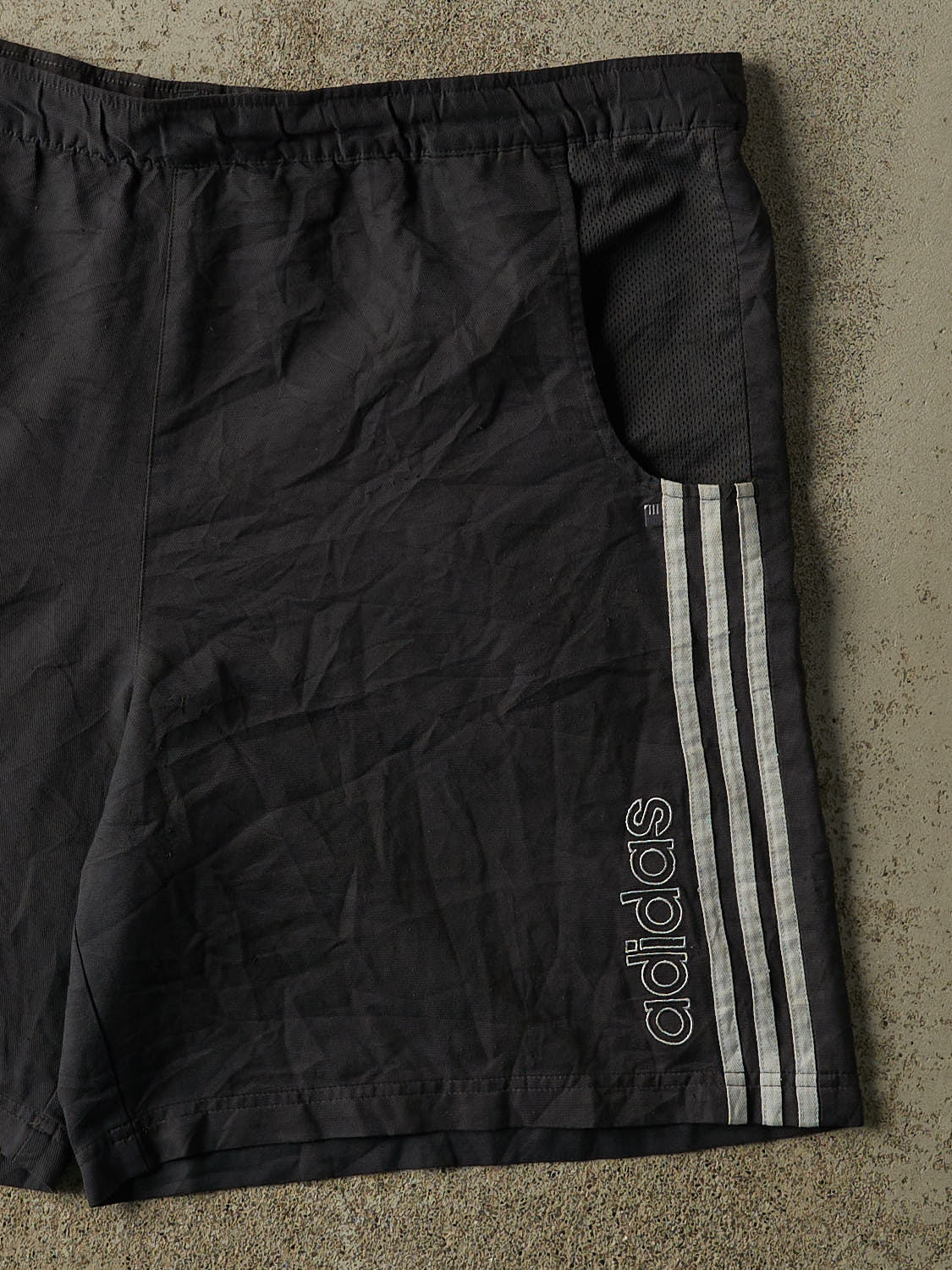 Vintage Y2K Charcoal Grey Adidas Track Shorts (43x8.5) - Image 3