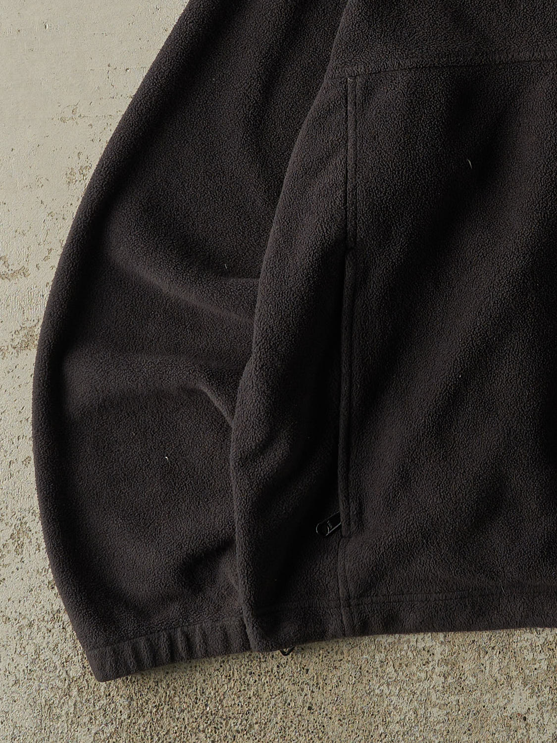 Vintage Y2K Charcoal Grey Columbia Embroidered Zip Up Fleece (L/XL) - Image 3