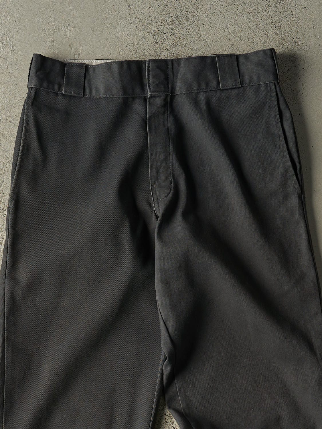 Vintage Y2K Charcoal Grey Dickies 874 Work Pants (30x31.5) - Image 3