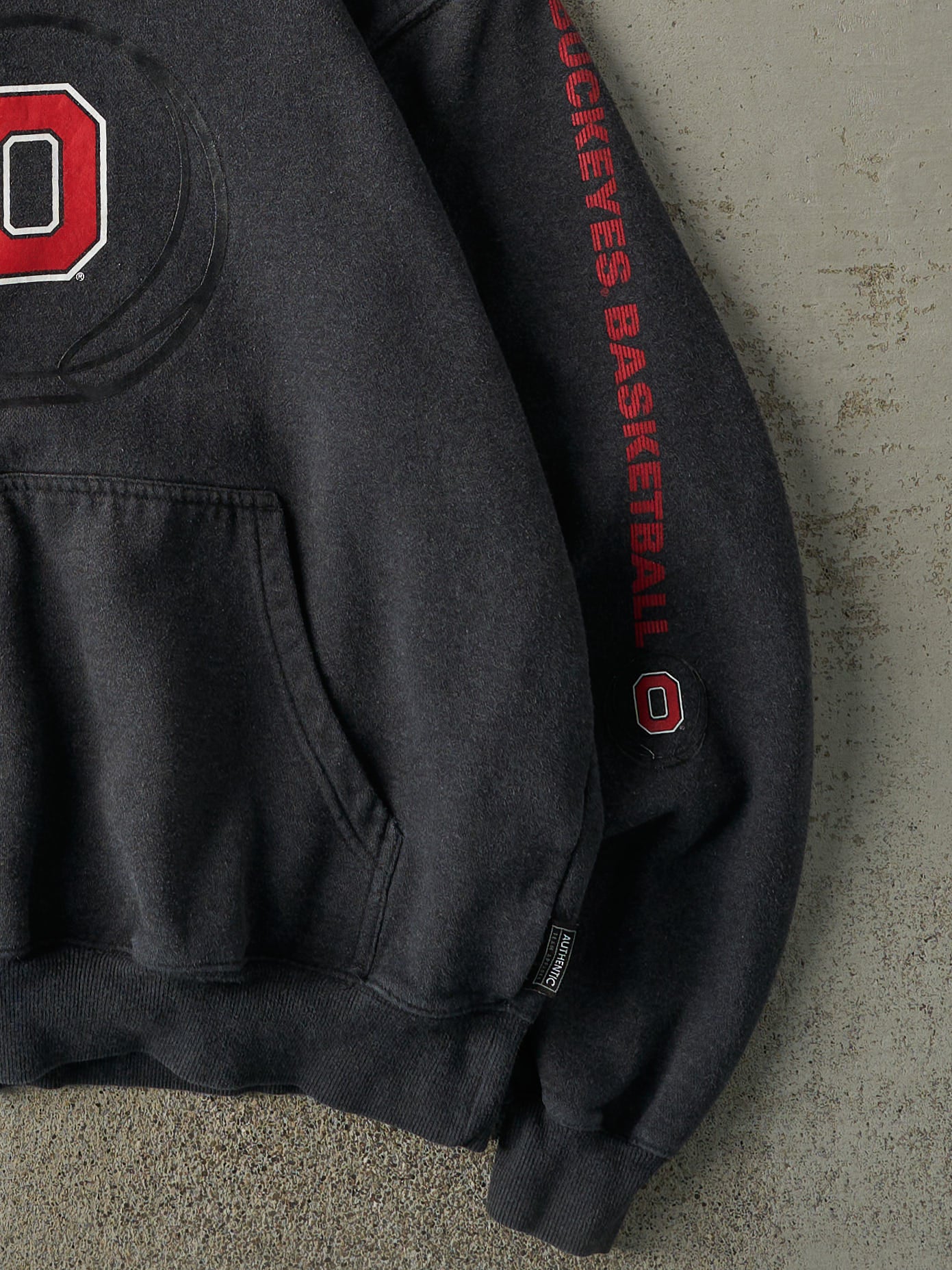 Vintage Y2K Charcoal Grey Nike Ohio State Buckeyes Basketball Hoodie (M/L) - Image 3