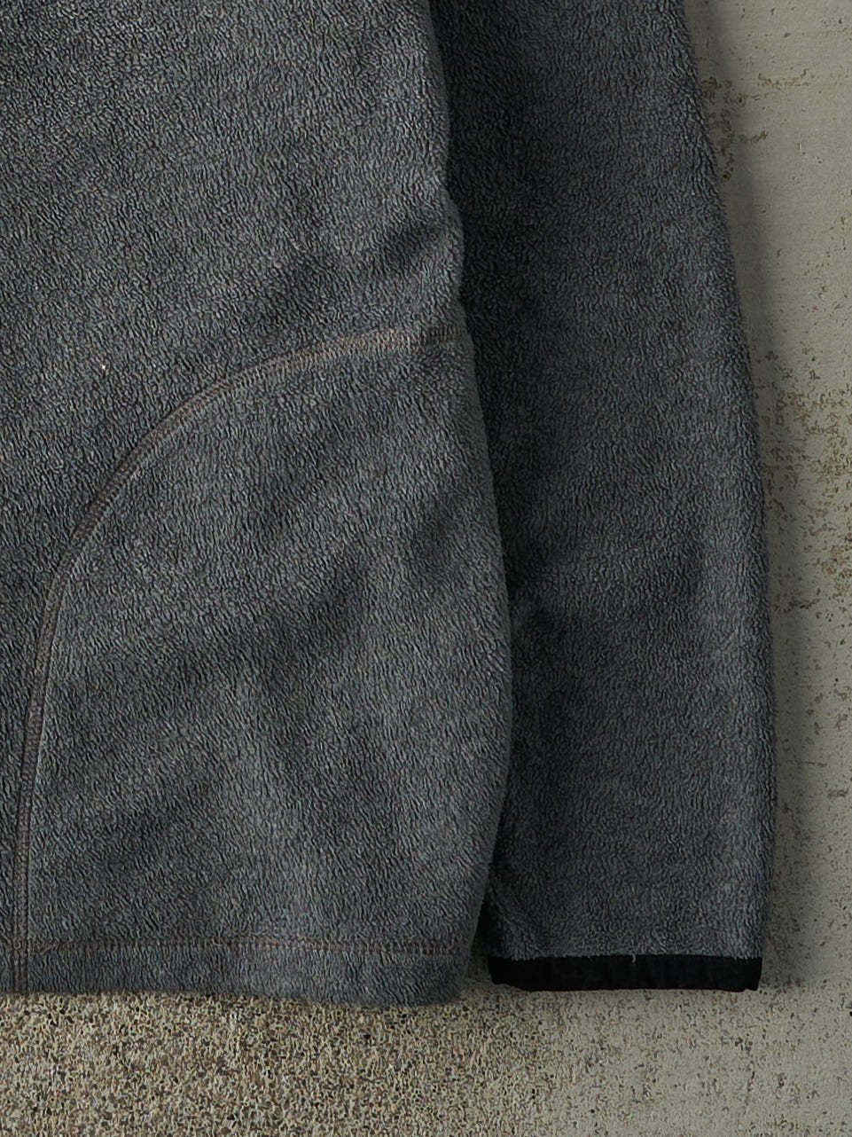 Vintage Y2K Charcoal Grey Old Navy Quarter Zip Fleece (L) - Image 3