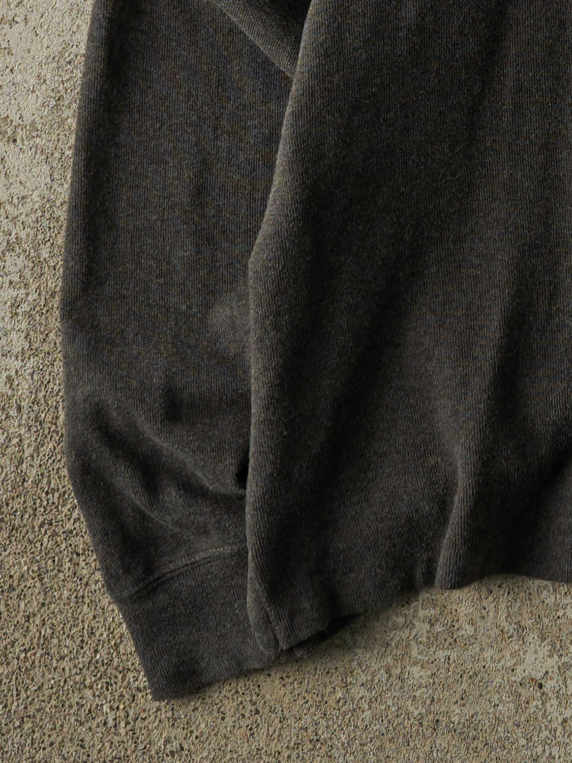 Vintage Y2K Charcoal Grey Polo Ralph Lauren Quarter Zip Sweatshirt (S/M) - Image 3
