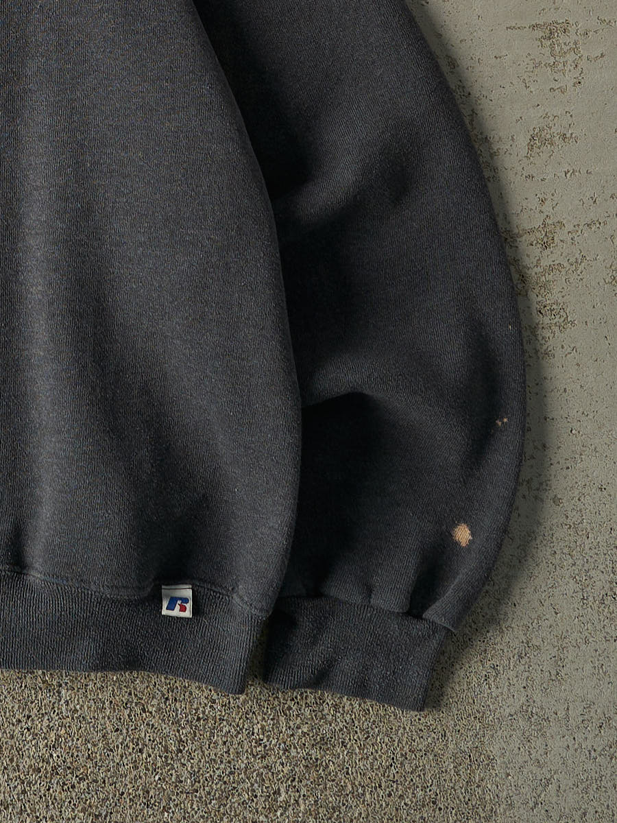 Vintage Y2K Charcoal Grey Russell Athletic Crewneck (S/M) - Image 3