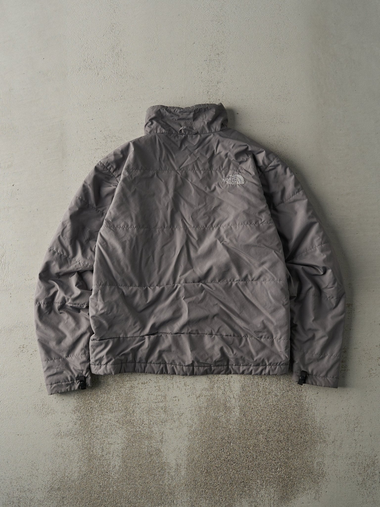Vintage Y2K Charcoal Grey The North Face Light Hyvent Jacket (S/M) - Image 4