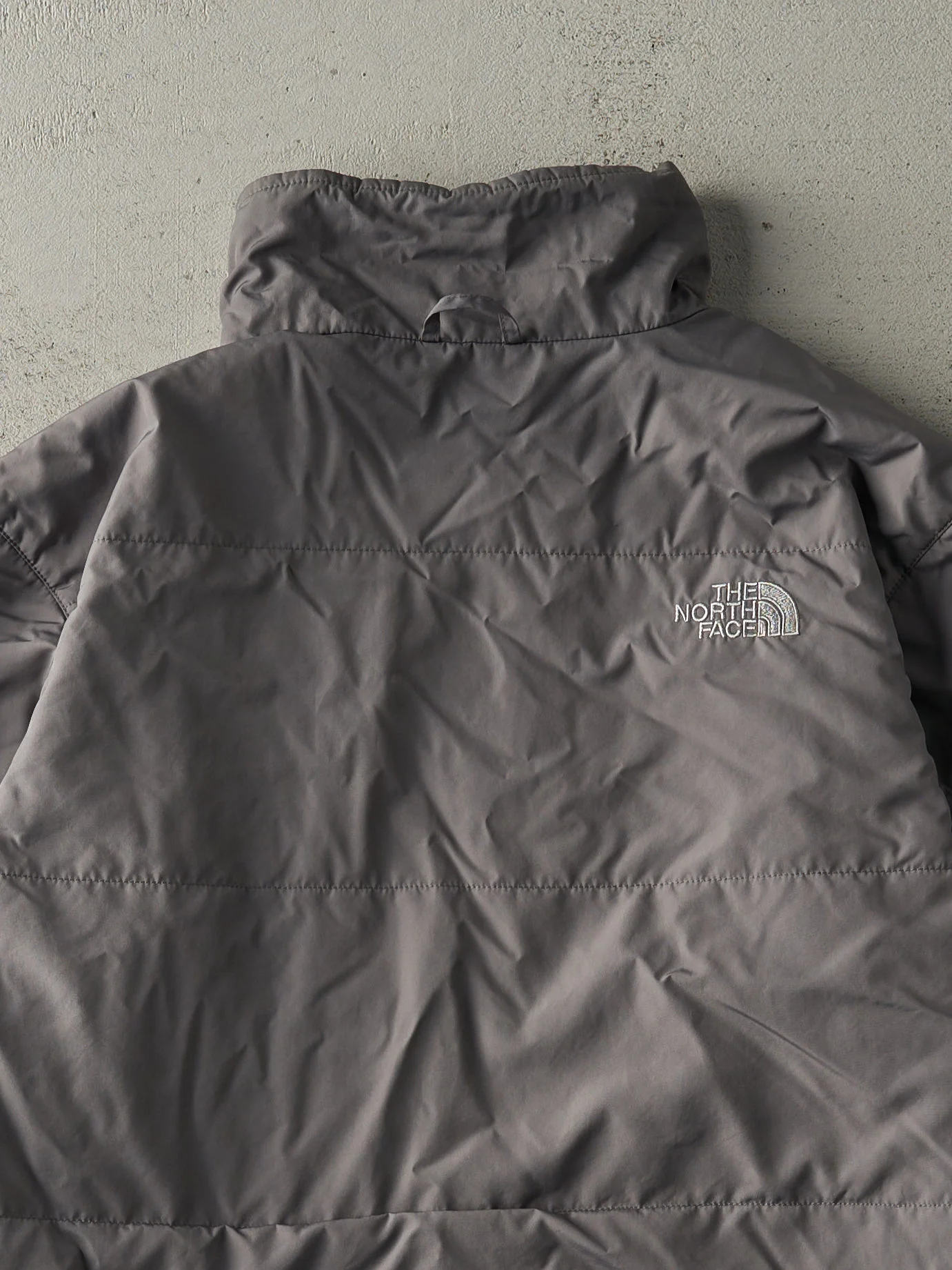 Vintage Y2K Charcoal Grey The North Face Light Hyvent Jacket (S/M) - Image 8