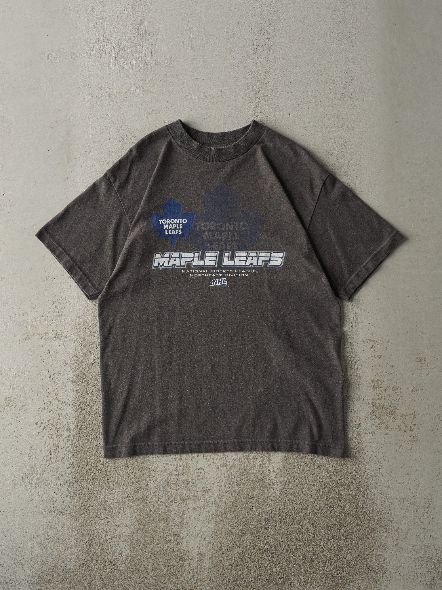 Vintage Y2K Charcoal Grey Toronto Maple Leafs Tee (M)