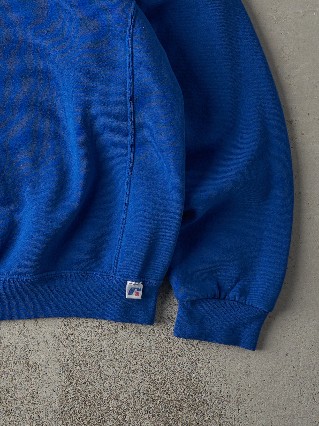 Vintage Y2K Cobalt Blue Russell Athletics Blank Crewneck (M) - Image 3