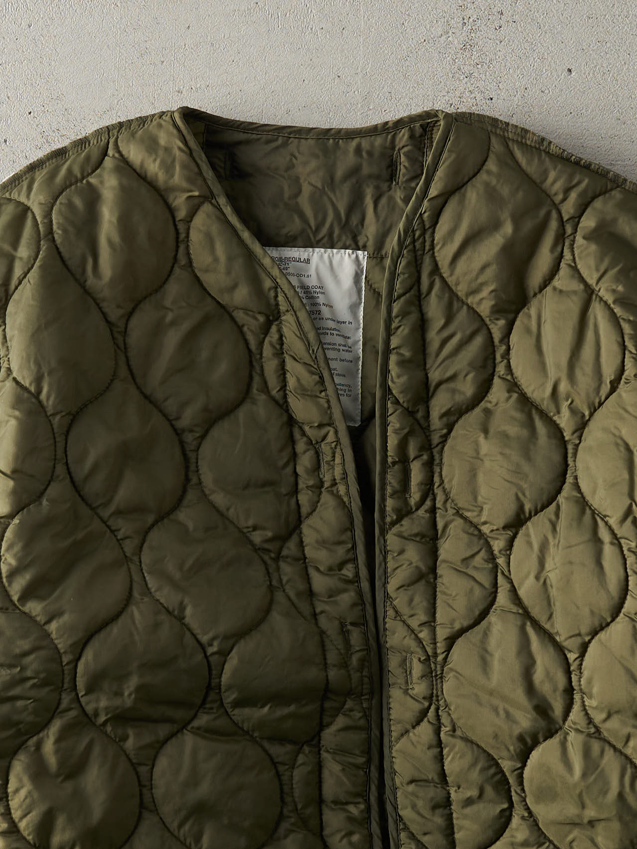 Vintage Y2K Dark Green Army Liner Jacket (L/XL) - Image 2
