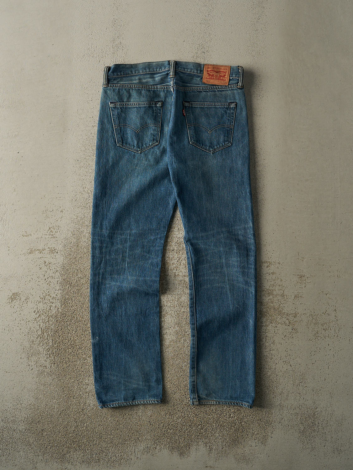 Vintage Y2K Dark Wash Levi's 501 Jeans (34x30) - Image 3