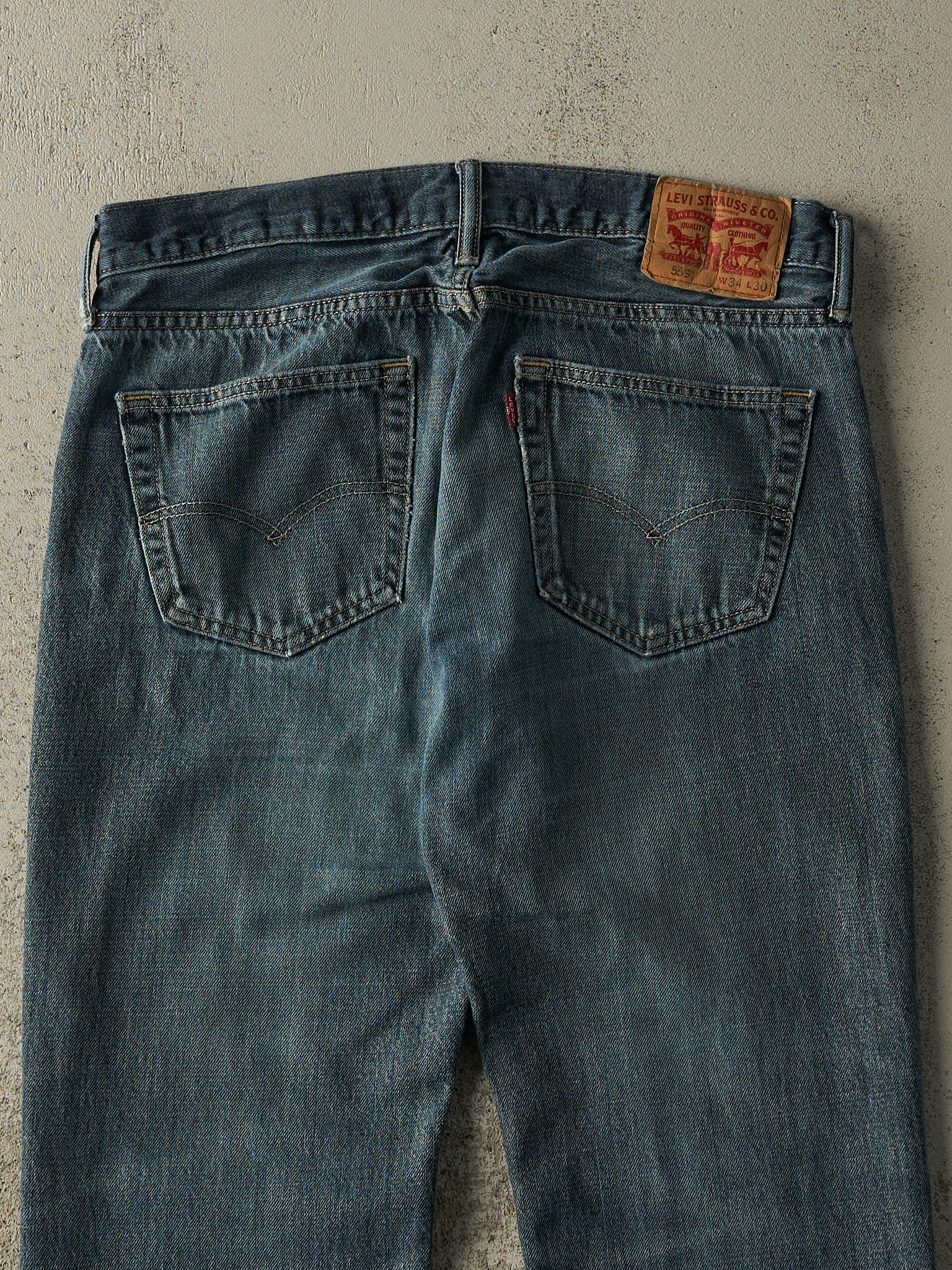 Vintage Y2K Dark Wash Levi's 559 Jeans (34x28) - Image 5