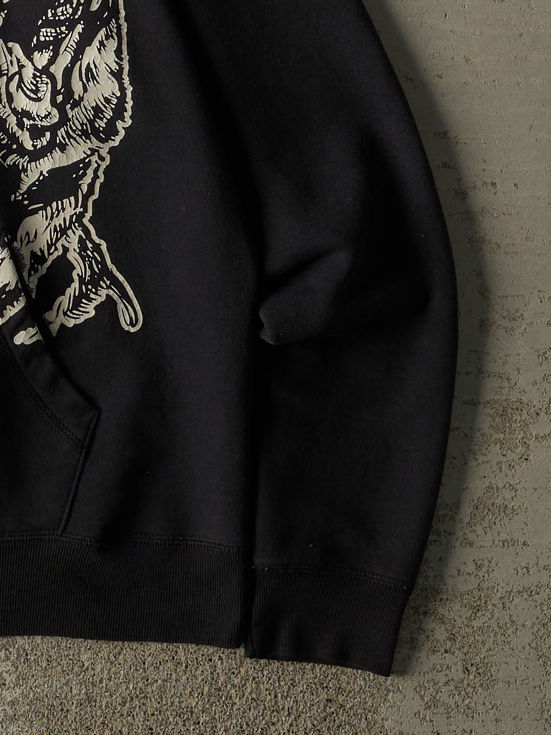 Vintage Y2K Faded Black Animal Zip Up Hoodie (S) - Image 4