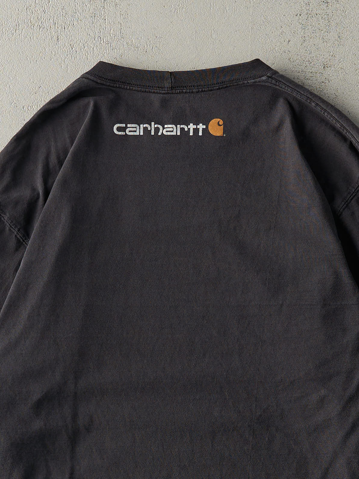 Vintage Y2K Faded Black Carhartt Long Sleeve (L/XL) - Image 4