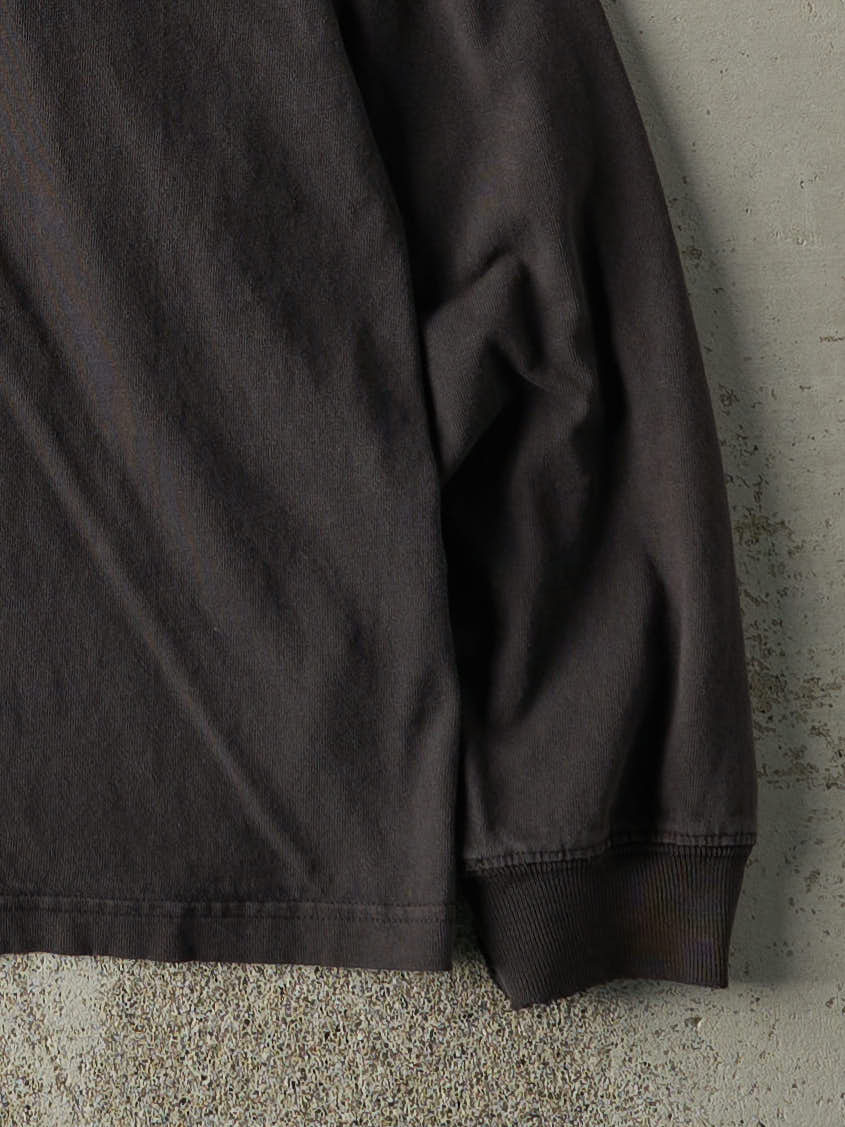 Vintage Y2K Faded Black Carhartt Pocket Long Sleeve (XL) - Image 3