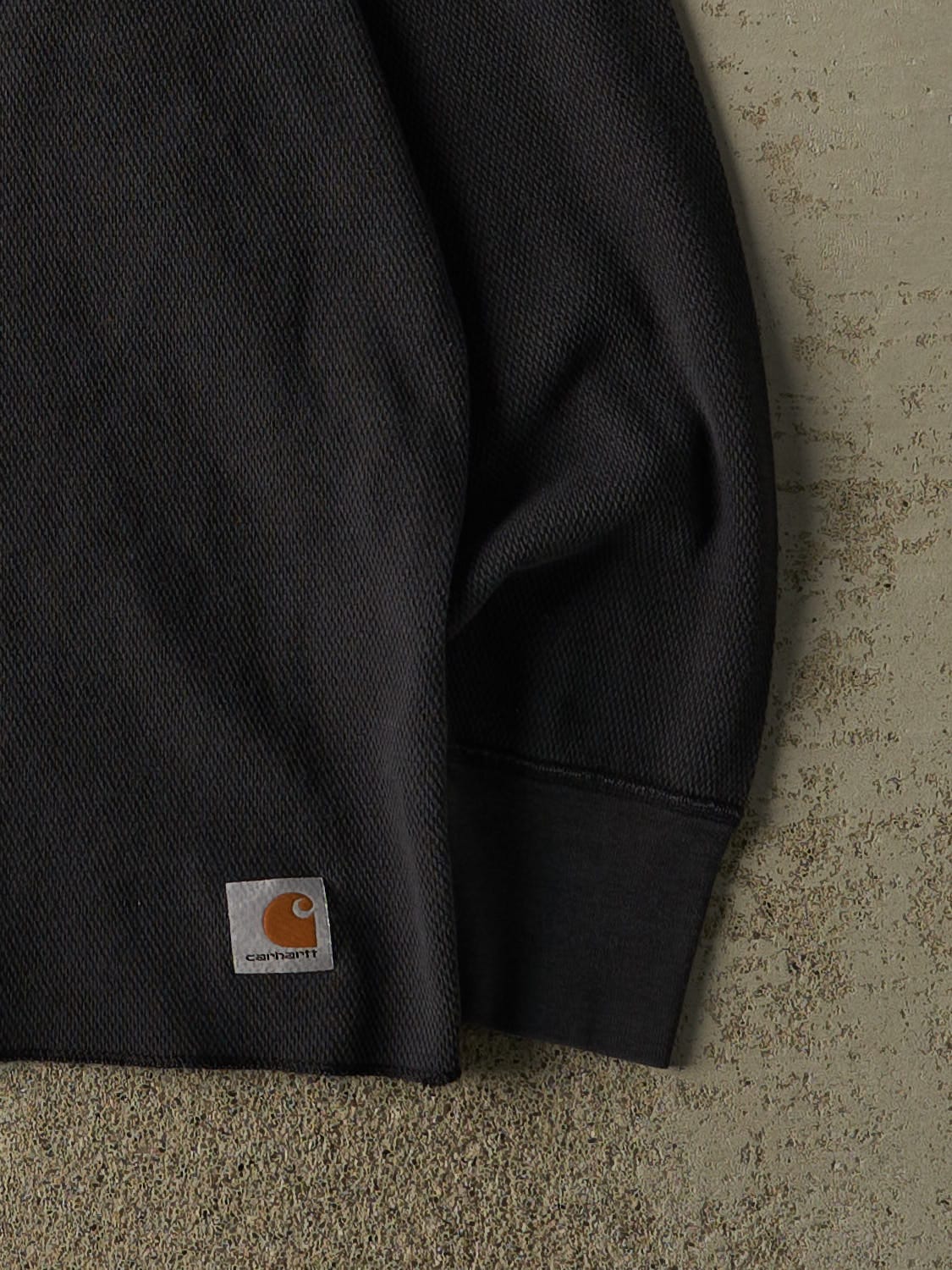 Vintage Y2K Faded Black Carhartt Thermal Long Sleeve (L/XL) - Image 3