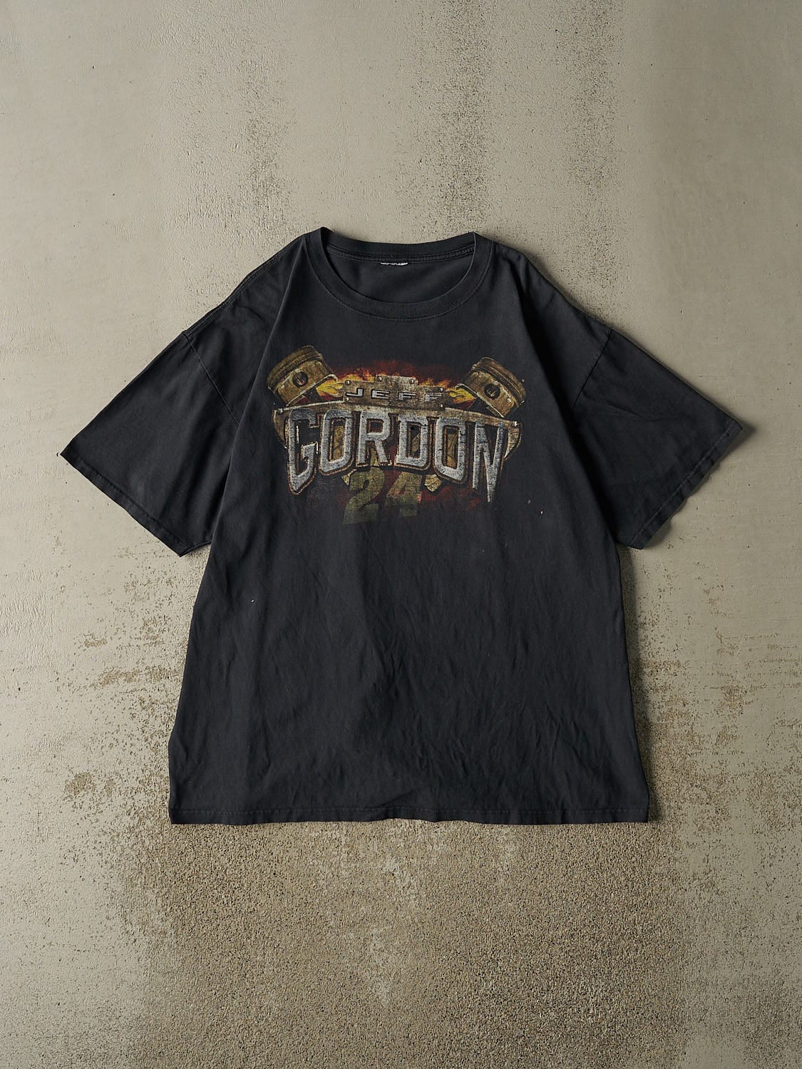 Vintage Y2K Faded Black Jeff Gordon Nascar Tee (XL)