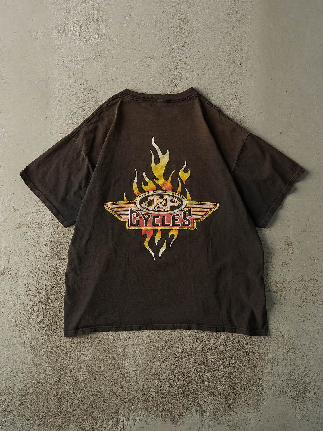 Vintage Y2K Faded Black MBNA Motor Sports Biker Tee (L/XL)