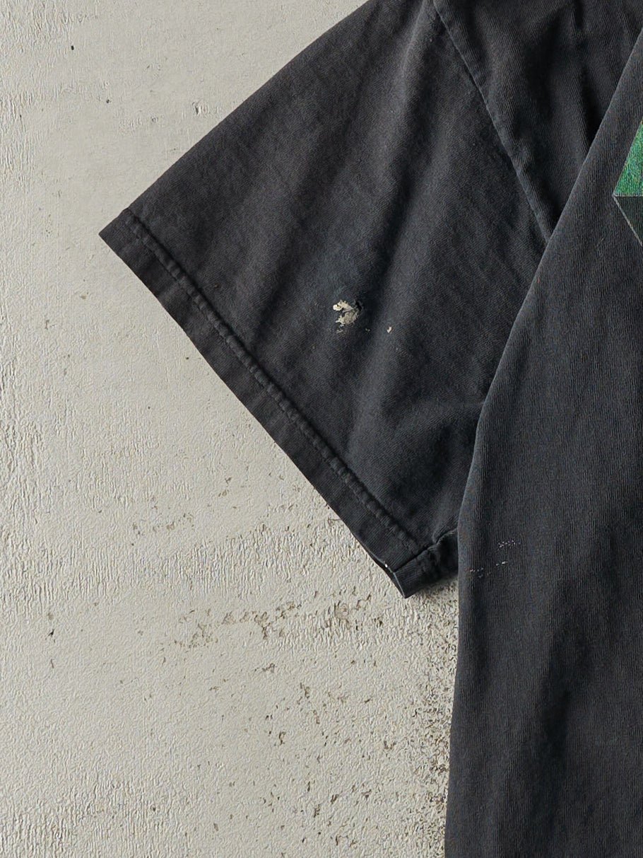 Vintage Y2K Faded Black Nike Logo Tee (M) - Image 3