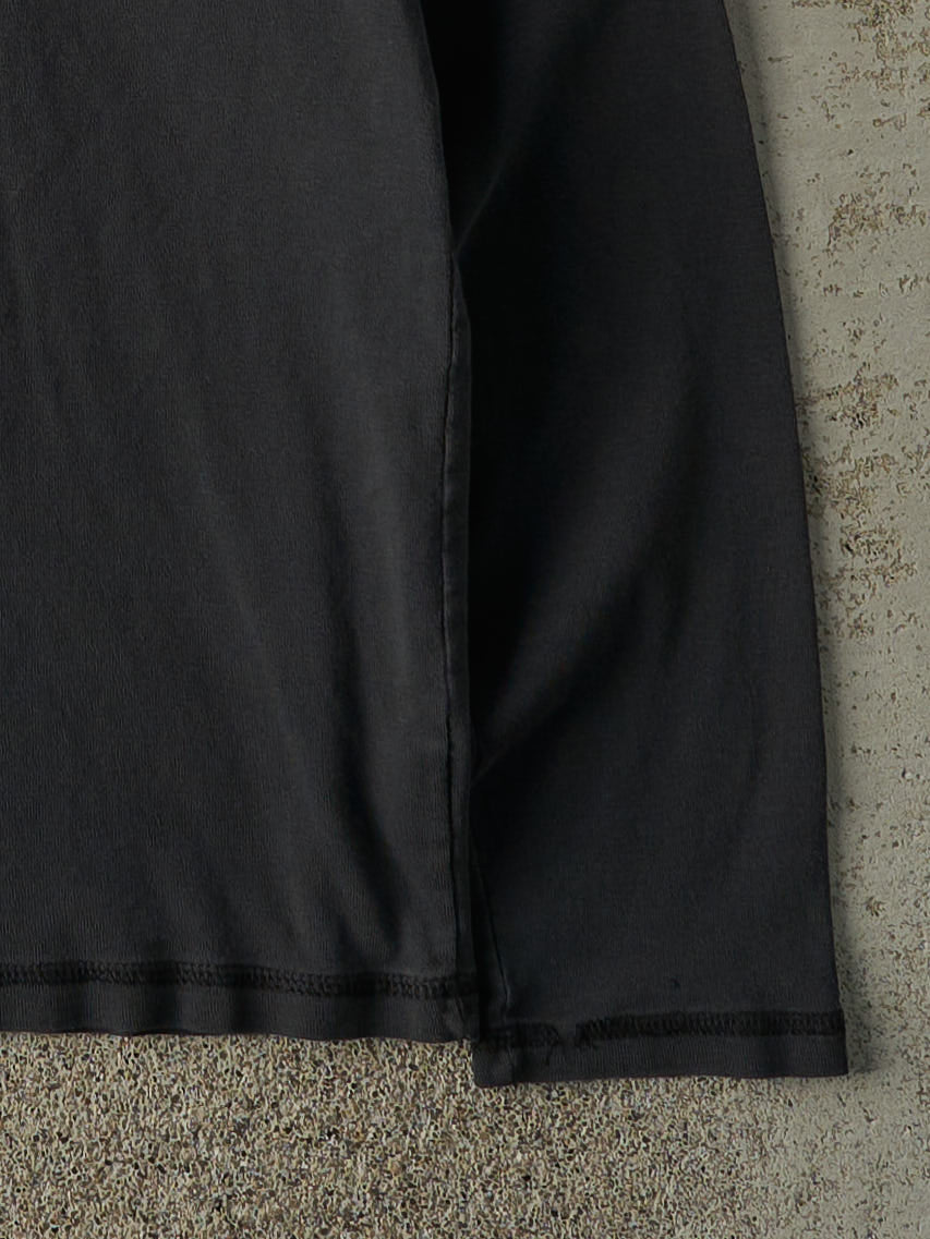 Vintage Y2K Faded Black Polo Embroidered Long Sleeve (M/L) - Image 3