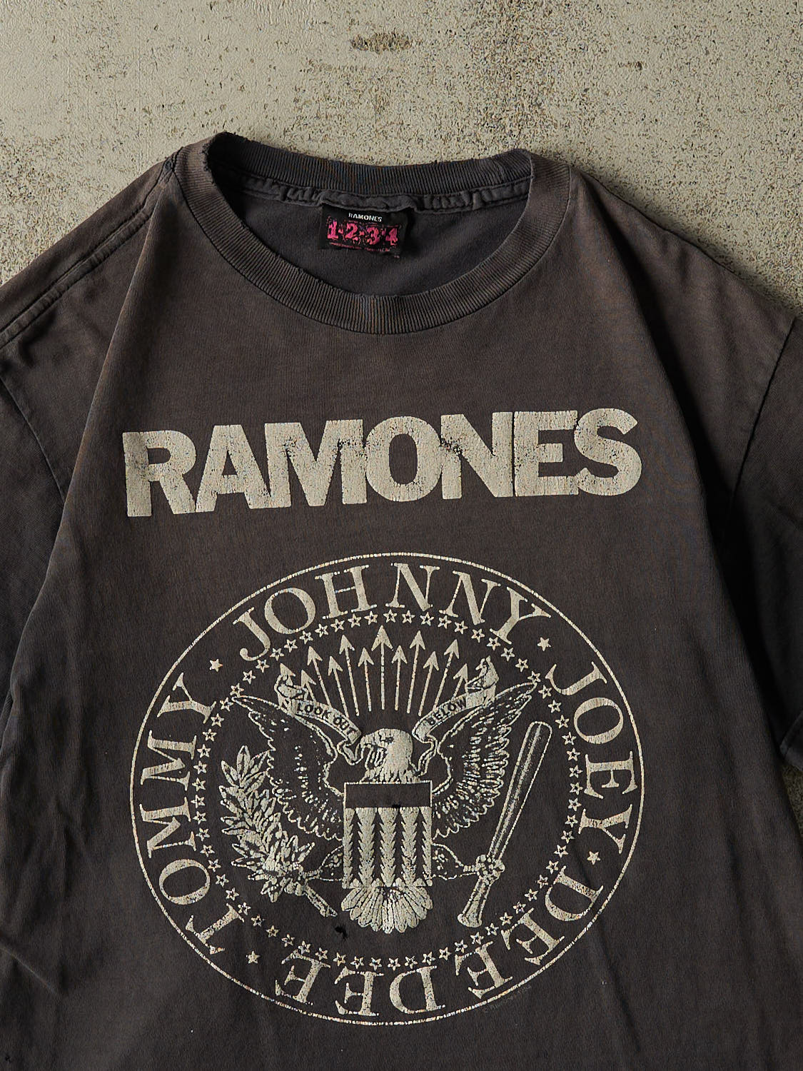 Vintage Y2K Faded Black Ramones Band Tee (S/M) - Image 2