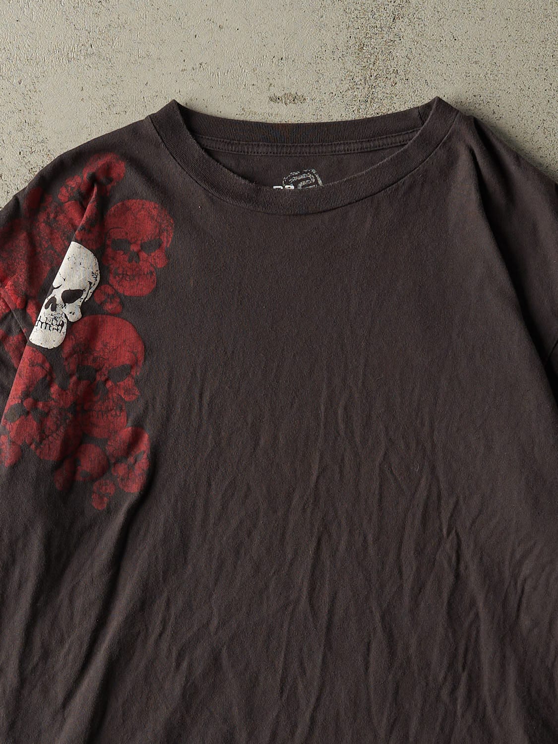 Vintage Y2K Faded Black Randy River Skull Tee (XL) - Image 2