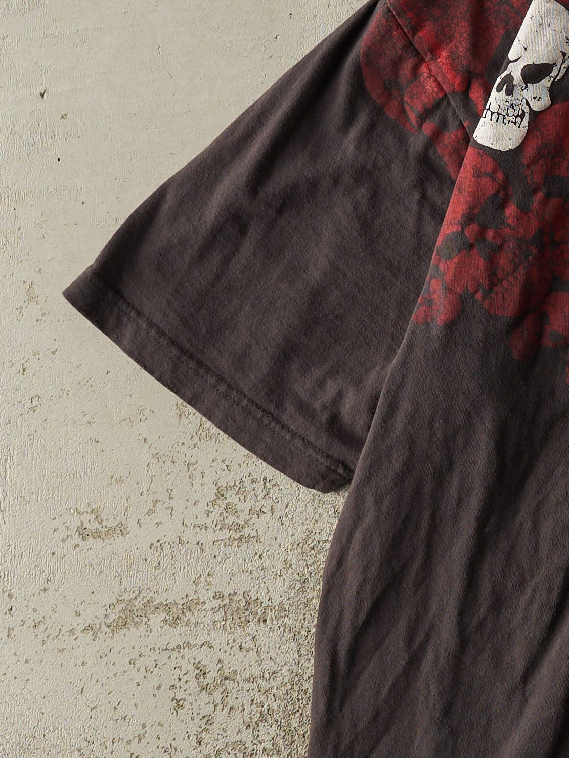 Vintage Y2K Faded Black Randy River Skull Tee (XL) - Image 3